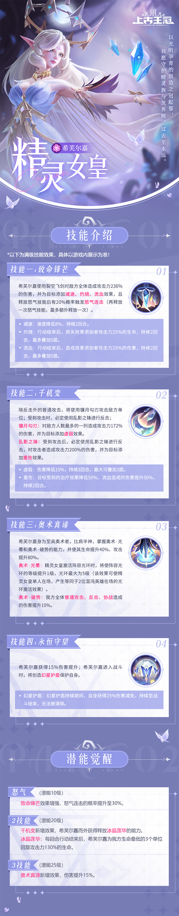 《上古王冠》精灵女皇技能解析